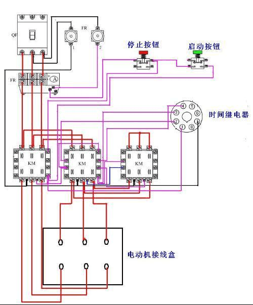 消防水泵星三角降压启动控制系统图